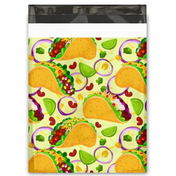 25 10X13 Poly Mailers, Tacos Taco Shipping Envelopes PRICE IS FIRM - Picture 5 of 5